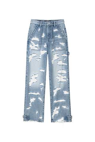 NFT Capsule Trendy Delicate Jeans With Fringes Trim