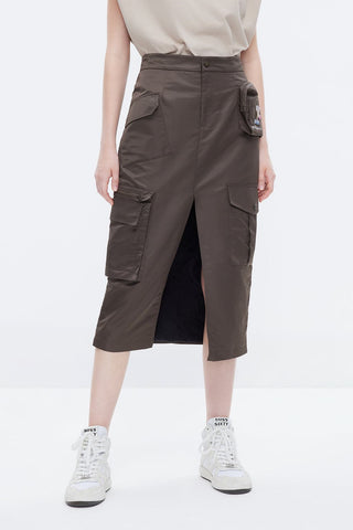 NFT Capsule Vintage Cargo Style Front Slit Skirt