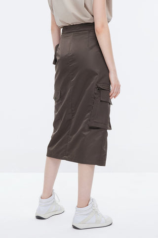 NFT Capsule Vintage Cargo Style Front Slit Skirt