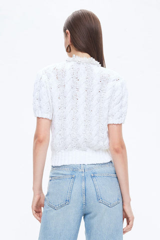 Angel Collection Pearl Cropped Knit Top