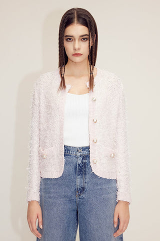 Sweet Pink Soft Woolen Jacket