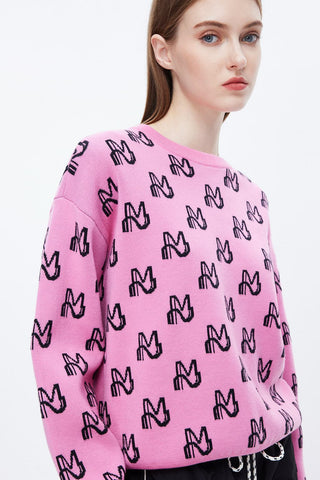 Cropped Wool-Blend Crewneck Sweater