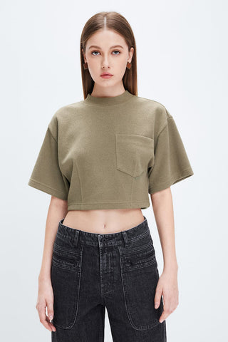 Retro Sports Cropped Crewneck Sweatshirt