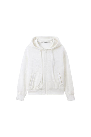 Hooded Pocket Jacquard Sweatshirt