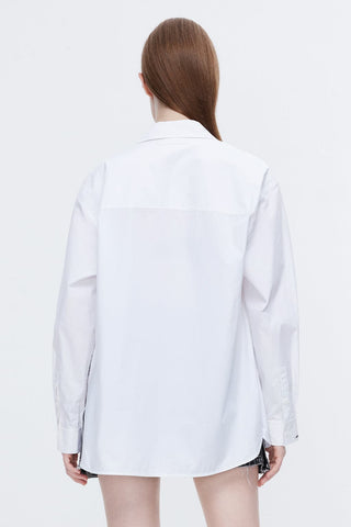 NFT Capsule Cotton Graphic White Loose Fit Shirt