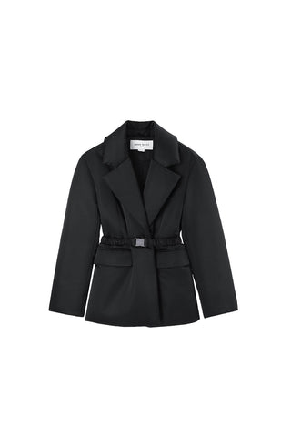 Suit Collar Down Jacket With Belted