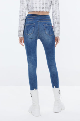 High Waist Slim Fit Ripped Jeans