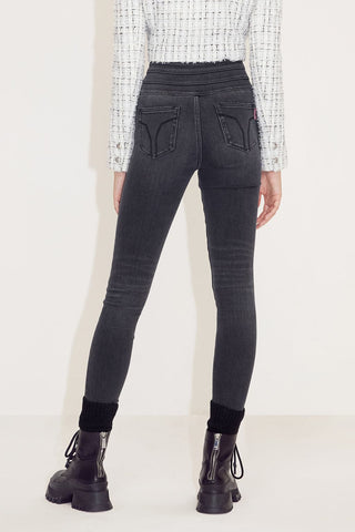 High Waist Black And Gray Jeans