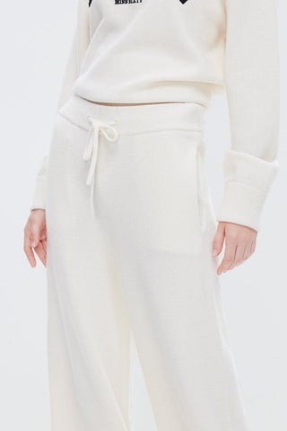 Elasticated Waist Wool Knit Baggy Pants