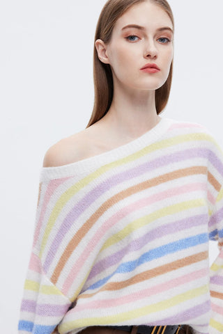 Round Neck Striped Sweater