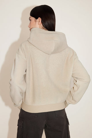 Angel Collection Stand Collar Zipper Fleece Sweatshirt