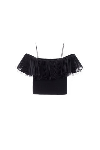 Off Shoulder Slim Knit Camisole Top