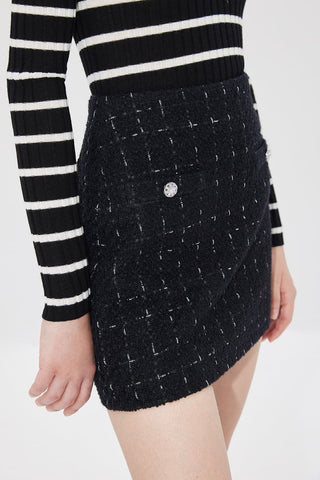 Tweed Wool-Blend Skirt