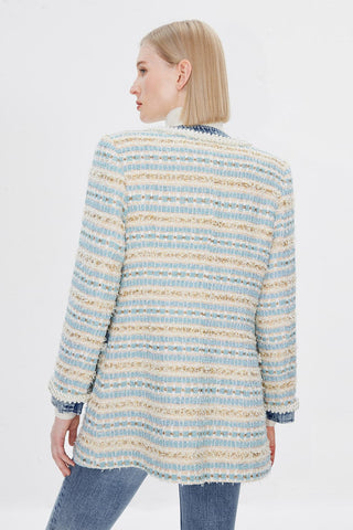 Mid-Length V-Neck Woolen Coat