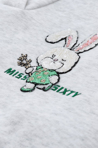 Polo Neck Rabbit Embroidered Dress