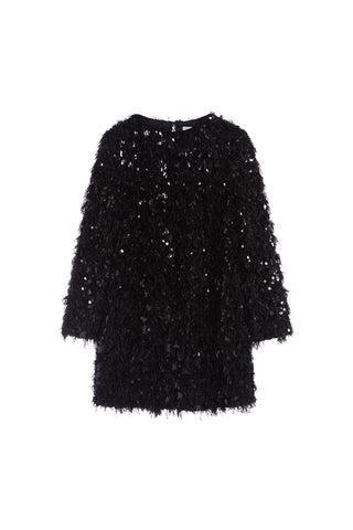 Sequin Camisole With Feather Dress