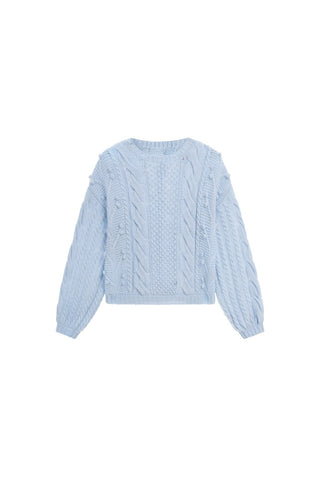 Crew Neck Twist Sweater